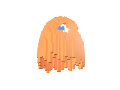 Voxel Clyde v1 001 Low-poly 3D model