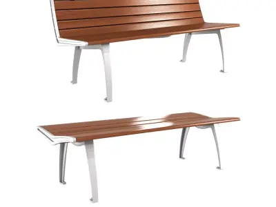 Contemporary Bench set 5 3D model