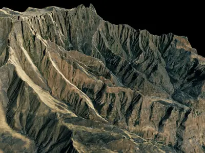 Tugela Falls 3d model terrain 3D model