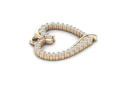 Pendant 5 Heart 3D print model