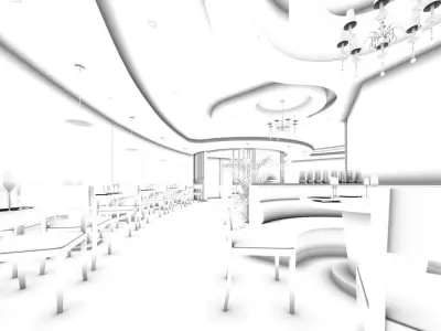 Business Restaurant - Coffee - Banquet  201 3D model