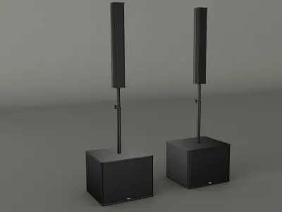 Acoustic systems and speakers 3D model