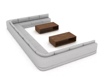 3D sofa 3d model 08 Low-poly 3D model