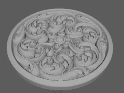 rosette circular ornament 3D model