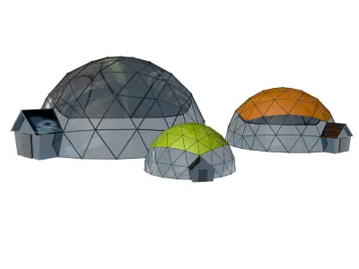 Geodesic Houses 3D model
