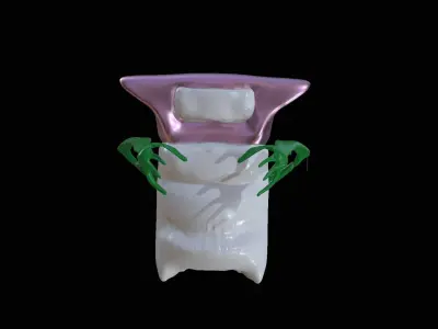 Monster Bed with arms 3D model