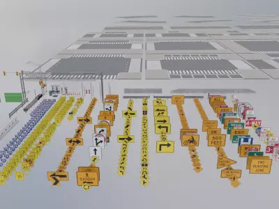 Interstate Props Low-poly 3D model