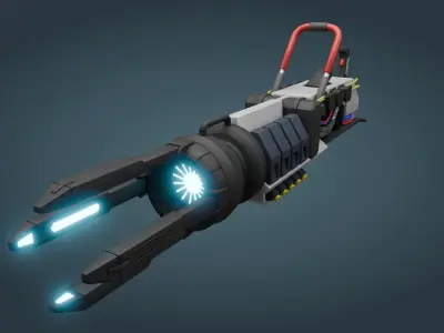 Sci-Fi Weapon - Game ready - PBR Low-poly 3D model