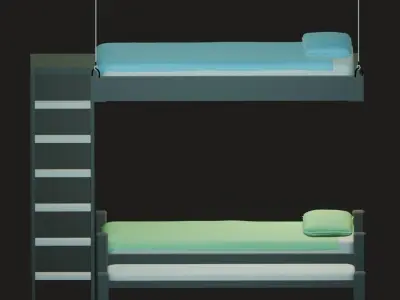 Double Bed Free 3D model