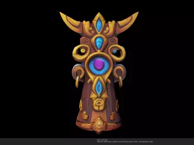 Stylized Totem - AI Low-poly 3D model buy