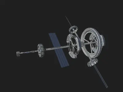 Amadeus SS Spaceship 3D Model Low-poly 3D model