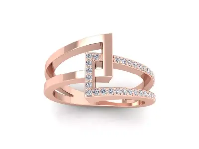 Light Weight Diamond Ring 3d Model and Render  3D print model buy