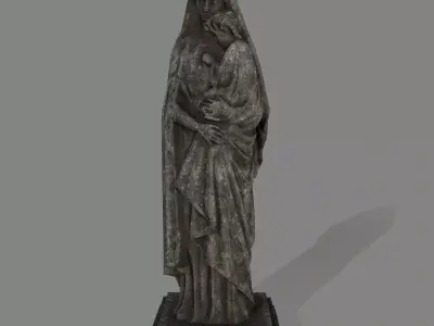 Woman  Statue Low-poly 3D model