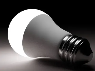 LED Bulb light 3D model