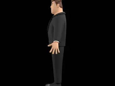 Businessman Cartoon Character Illustration 3D model 3D model 3D model