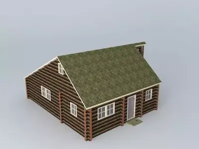 Log house Free 3D model