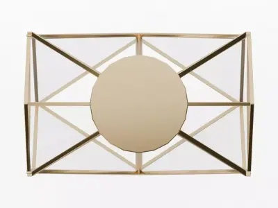 OPENBOX Metal and Glass Flush Mount Pendant Low-poly 3D model