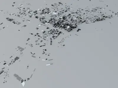 Milwaukee Streets and Buildings 3D model