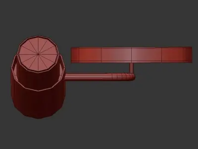 Reel K wall light with shade 3D model