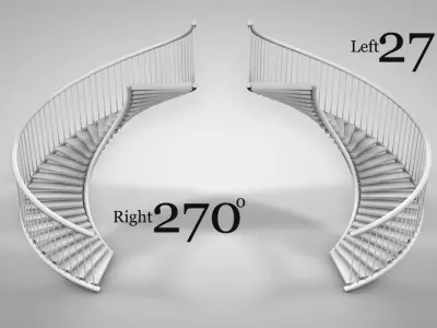 Spiral Stairs Low-poly 3D model