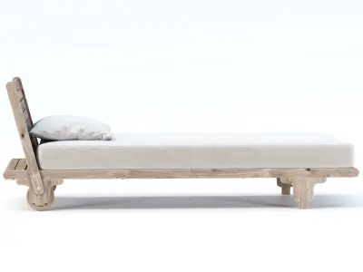 Eva wooden daybed EV25 by Bpoint Design  3D model
