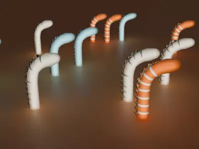 Indirect lighting for spotted garden eel and their friends 3D model