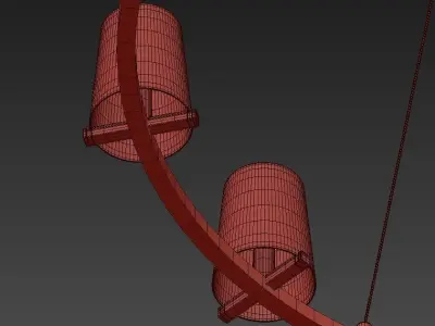 RH Pauillac Round Chandelier 3D model