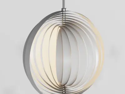 Pendant Light Led Pendant Rotates Space Ball Metal 3D model