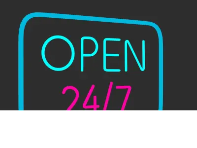 Open Neon light sign 3D model