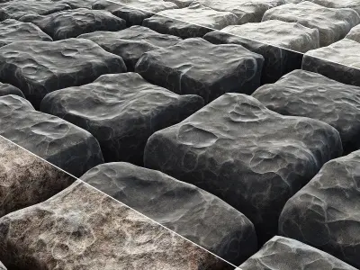 Paving old stone 3D model