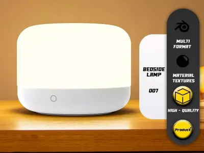 Bed Side Lamp 007 Low-poly 3D model