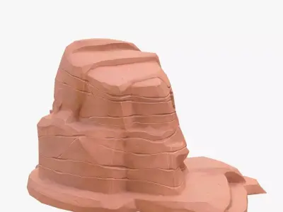 Cartoon stone 4 3D model