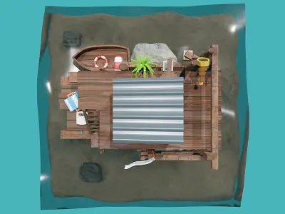 stylized cabin 3d model 3D model