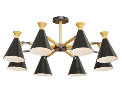 OLA Chandelier 8 lamps Low-poly 3D model