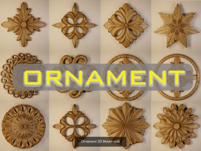 Ornament 3D Model-vol10 3D Model Pack