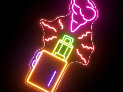 Vape Neon Sign 3D model