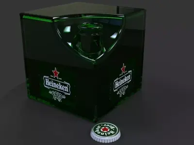 Heineken cube Free 3D model