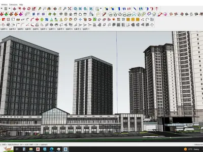 Residential construction 3d sketchup model 3D model