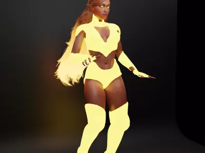 Star Woman Superhero 3D print model