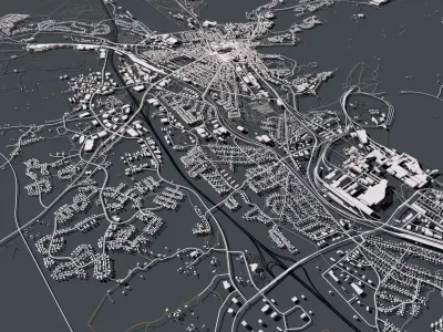 Cityscape Lappeenranta Swedish Villmanstrand  Finland 3D model