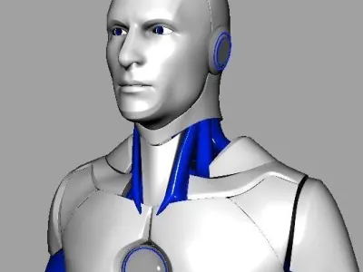 Human robot Low-poly 3D model