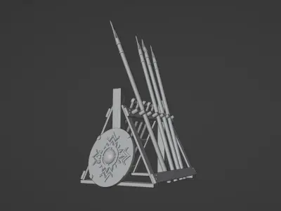 Rohan Weapon Rack 3D print model