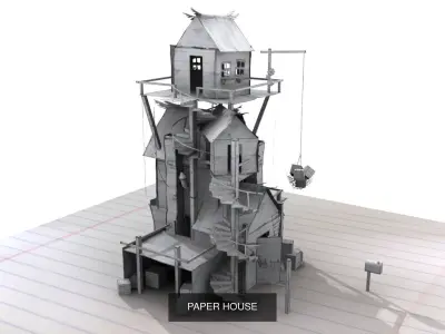 HOUSE Exterior Environment 3D Model Pack