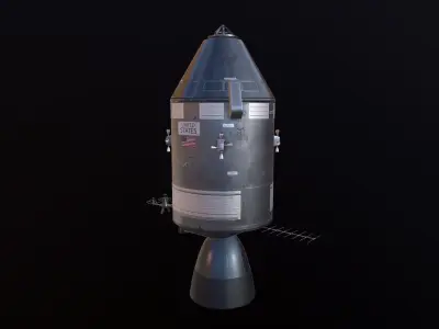 Apollo command and service module Low-poly 3D model