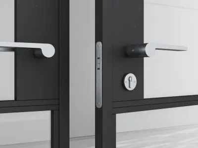 Aluminium door 159 3D model
