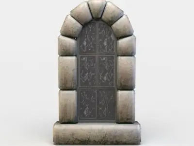 Window gothic Low-poly 3D model