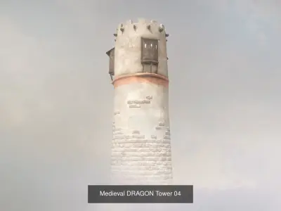 Medieval DRAGON Towers 3D Model Pack