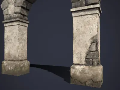 Old Abandoned Arch Low-poly 3D model