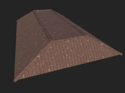 Roof house Low-poly 3D model