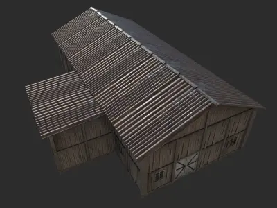 Barn Model Low-poly 3D model
